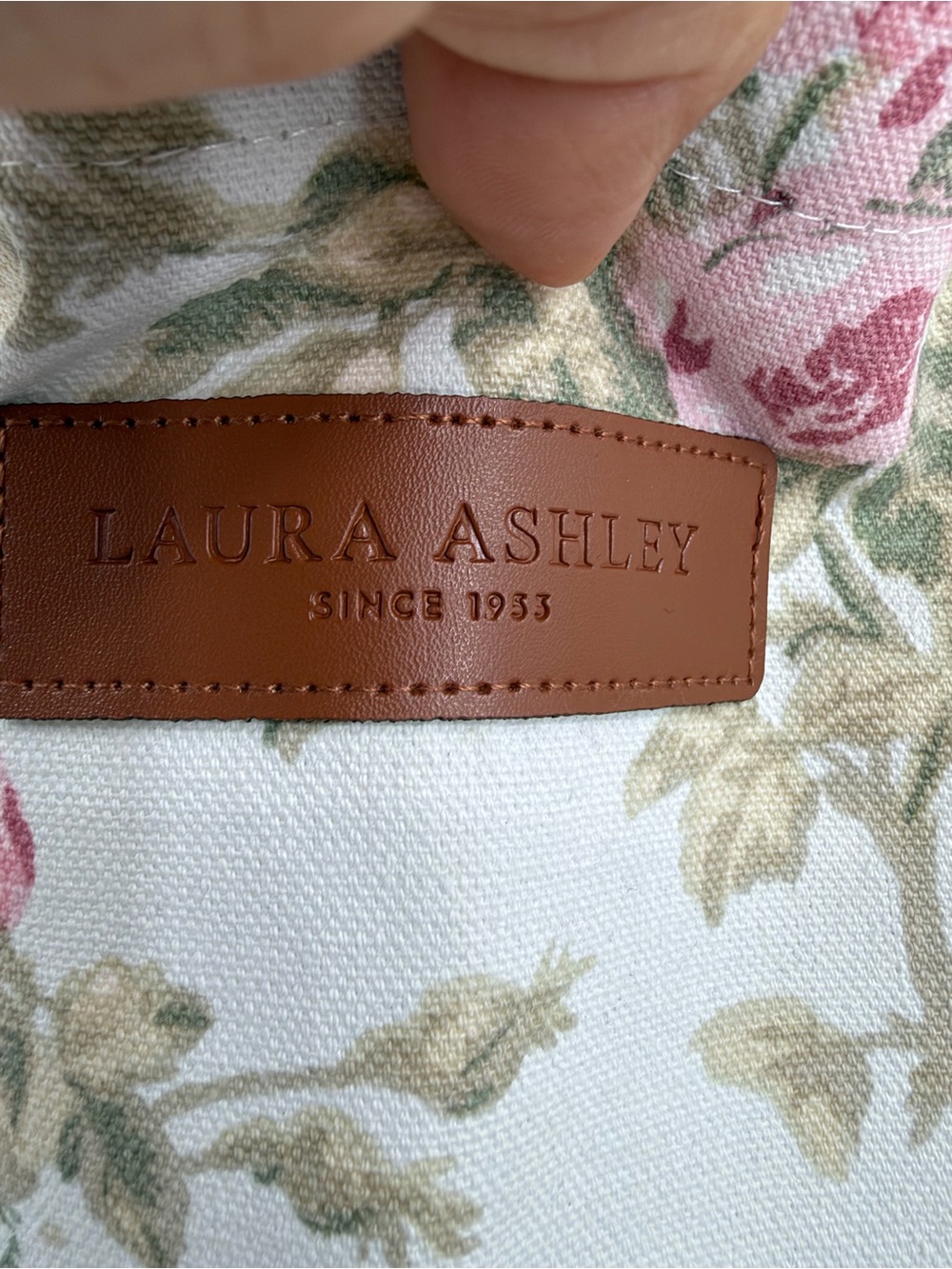 Laura Ashley Pink & Cream Rose-Print Canvas Tote - Picture 3 of 7